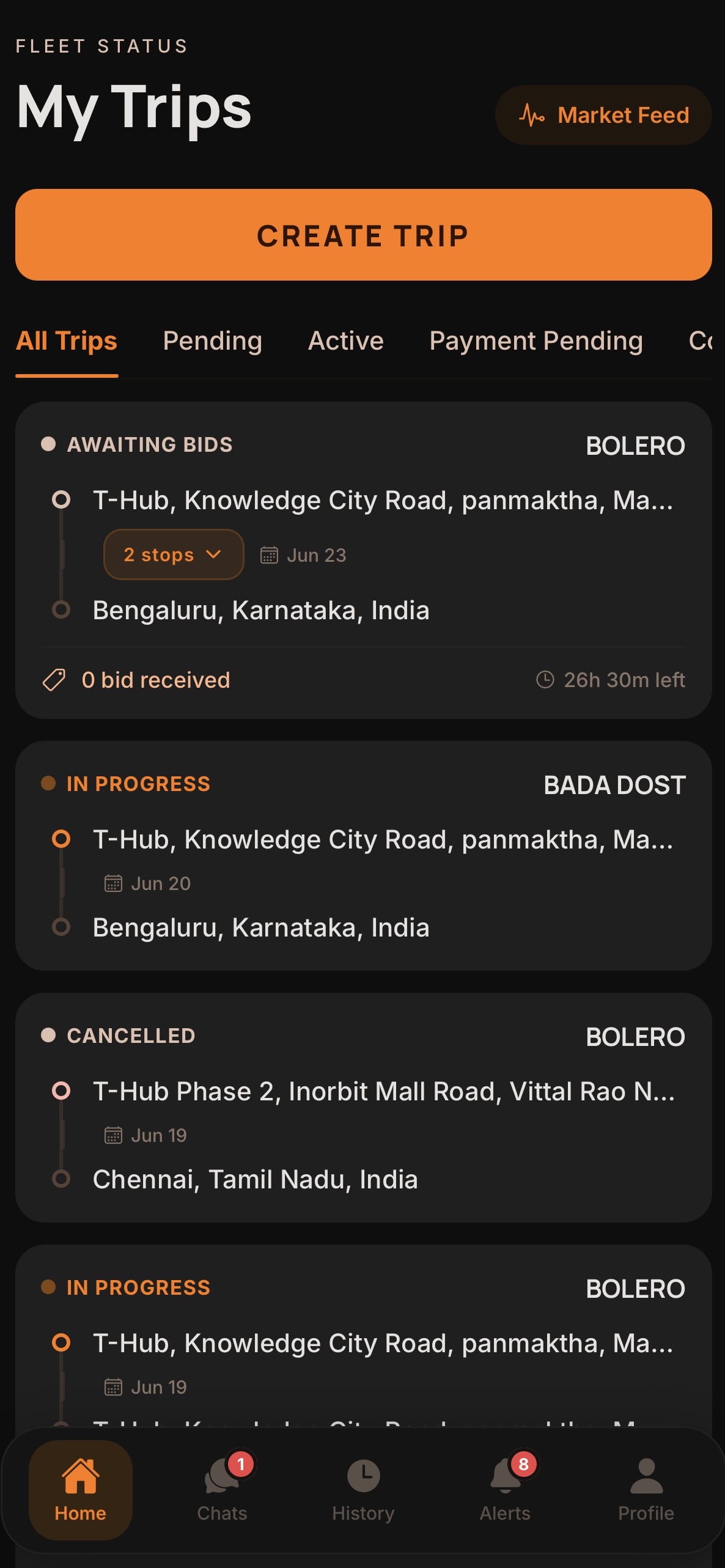 Trippu App Screen 1